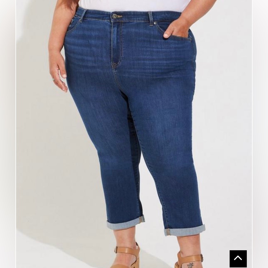 Torrid 14 Crop Midfit Skinny Super Soft Mid-Rise Jean Nwt